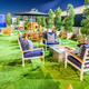 The outdoor patio